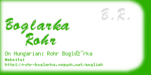 boglarka rohr business card